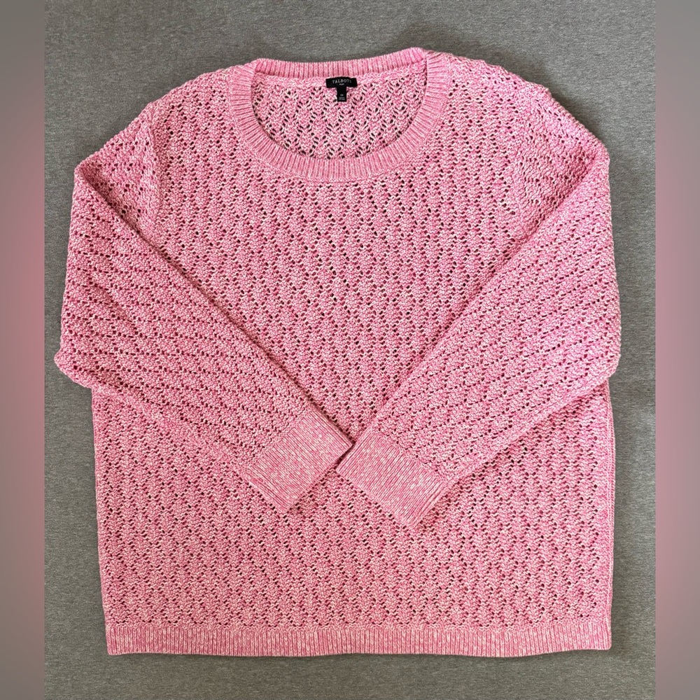 Talbots open diamond knit cotton blend sweater women’s‎ size 3X